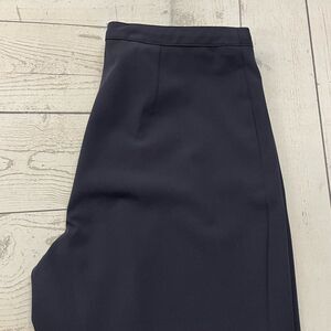Laundry by Shelli Segal Women's Size 8 Navy Blue Zip Wide-Leg Ankle Pants
